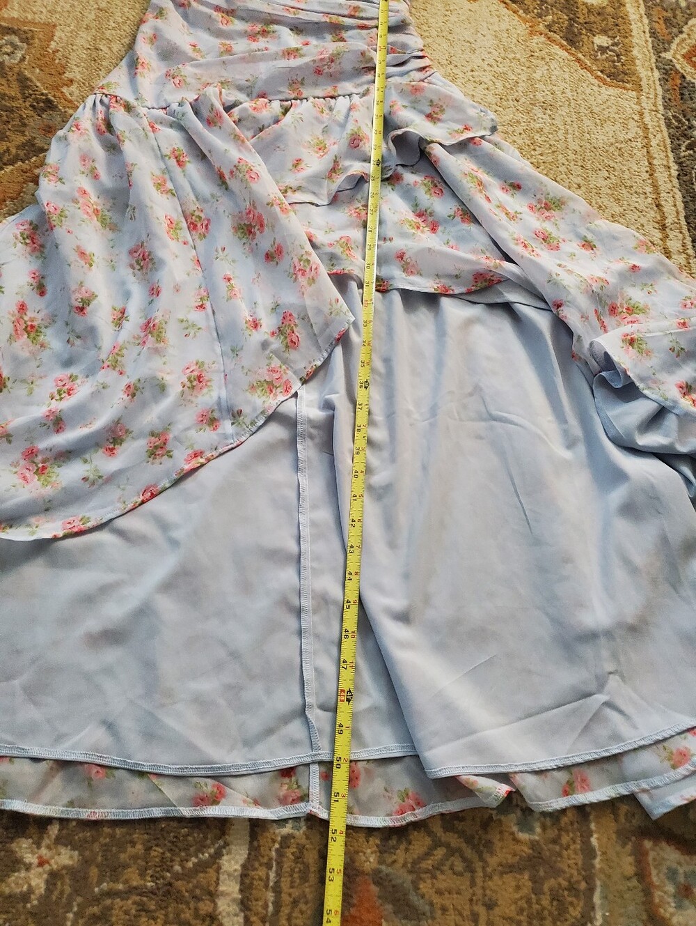 ABERCROMBIE & FITCH Hi Low Matinee Chiffon Layered Ruffled Romantic S - Picture 8 of 9